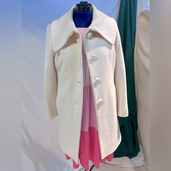 Anne Klein Cream Colored lined Peacoat - Picture 2 of 7